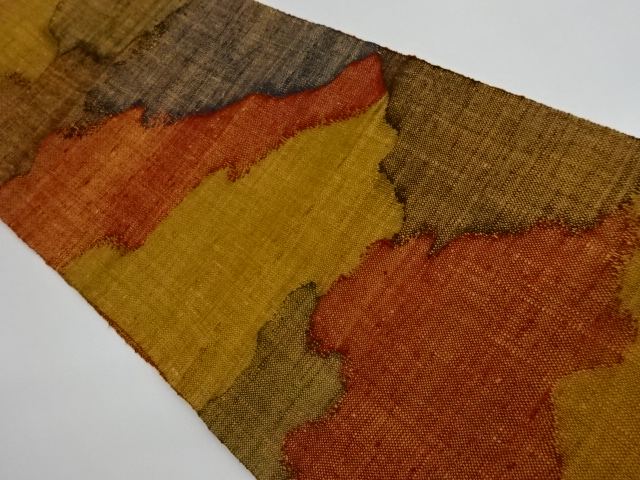 JAPANESE KIMONO / VINTAGE NAGOYA OBI / WOVEN ABSTRACT